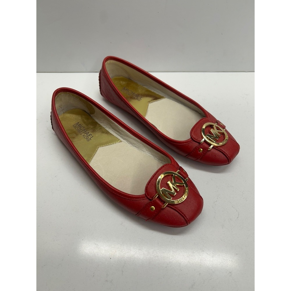 Michael Kors Fulton Red Ballet Flats Size 7.5